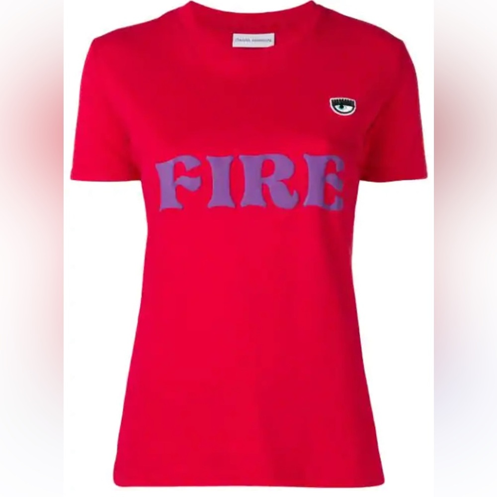 Chiara Ferragni tee with 'FIRE' Print